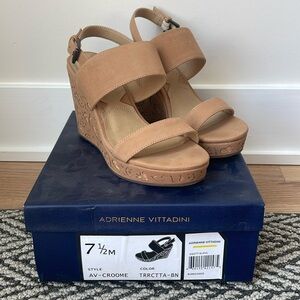 Tan wedge sandals